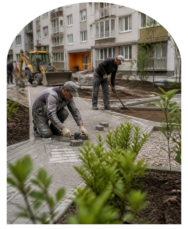 Благоустройство двора многоквартирного дома в Старом Осколе